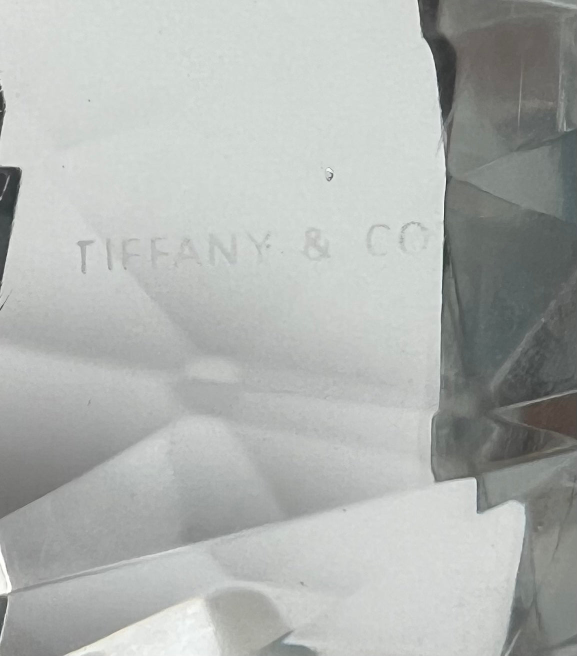 Tiffany & Co Crystal Diamond Paperweight