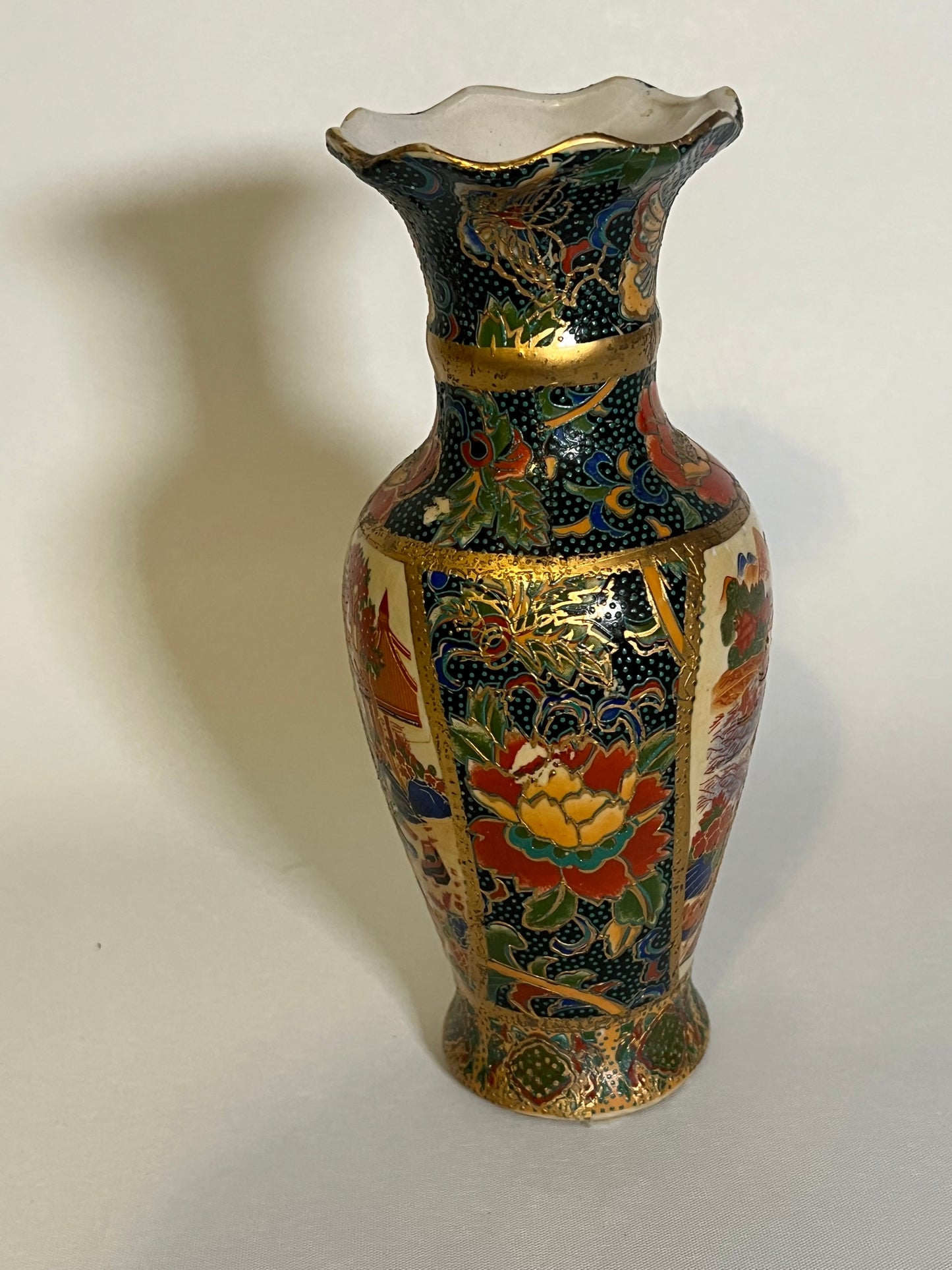 Hand Painted Asian Porcelain Vase