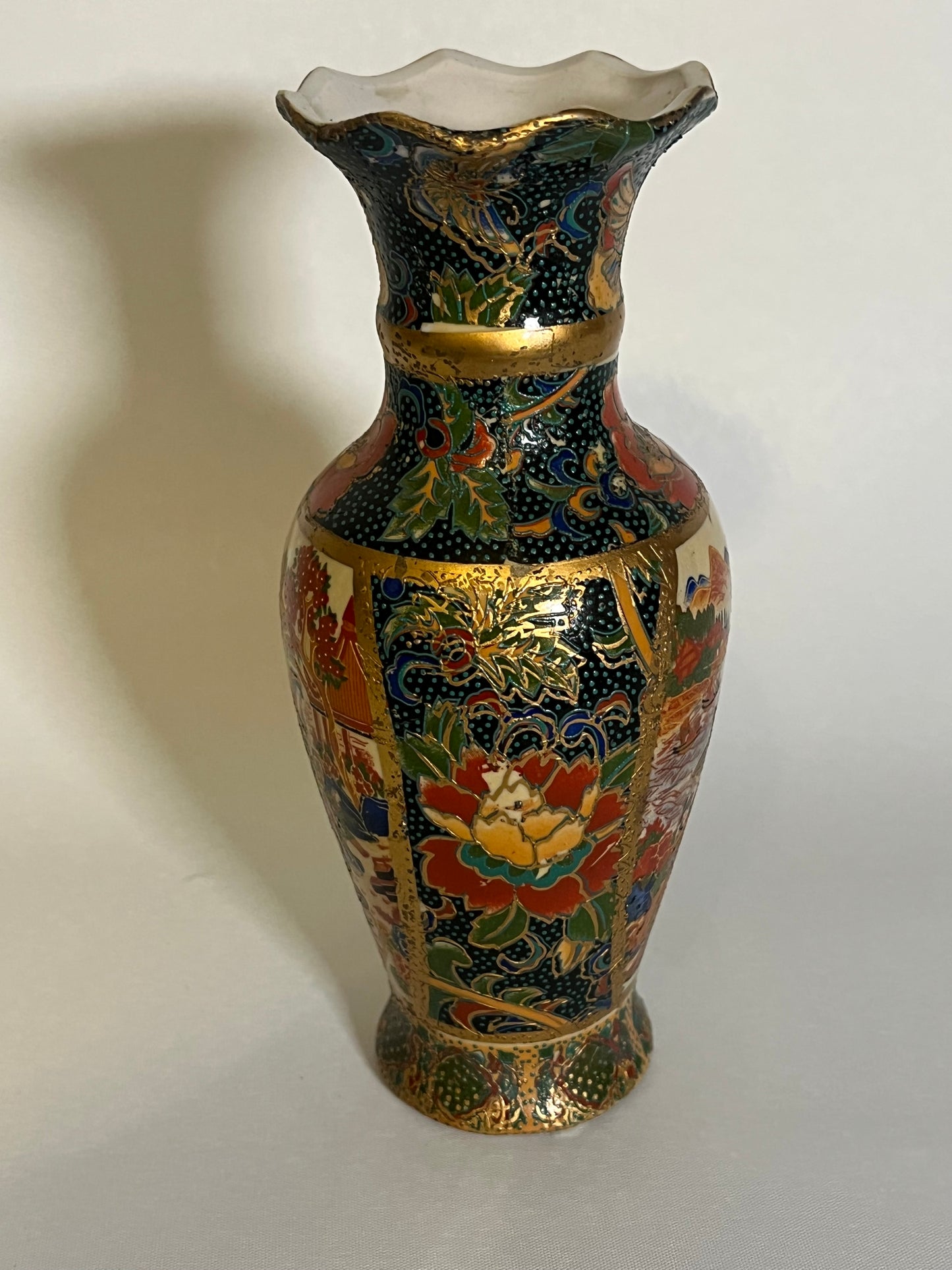 Hand Painted Asian Porcelain Vase