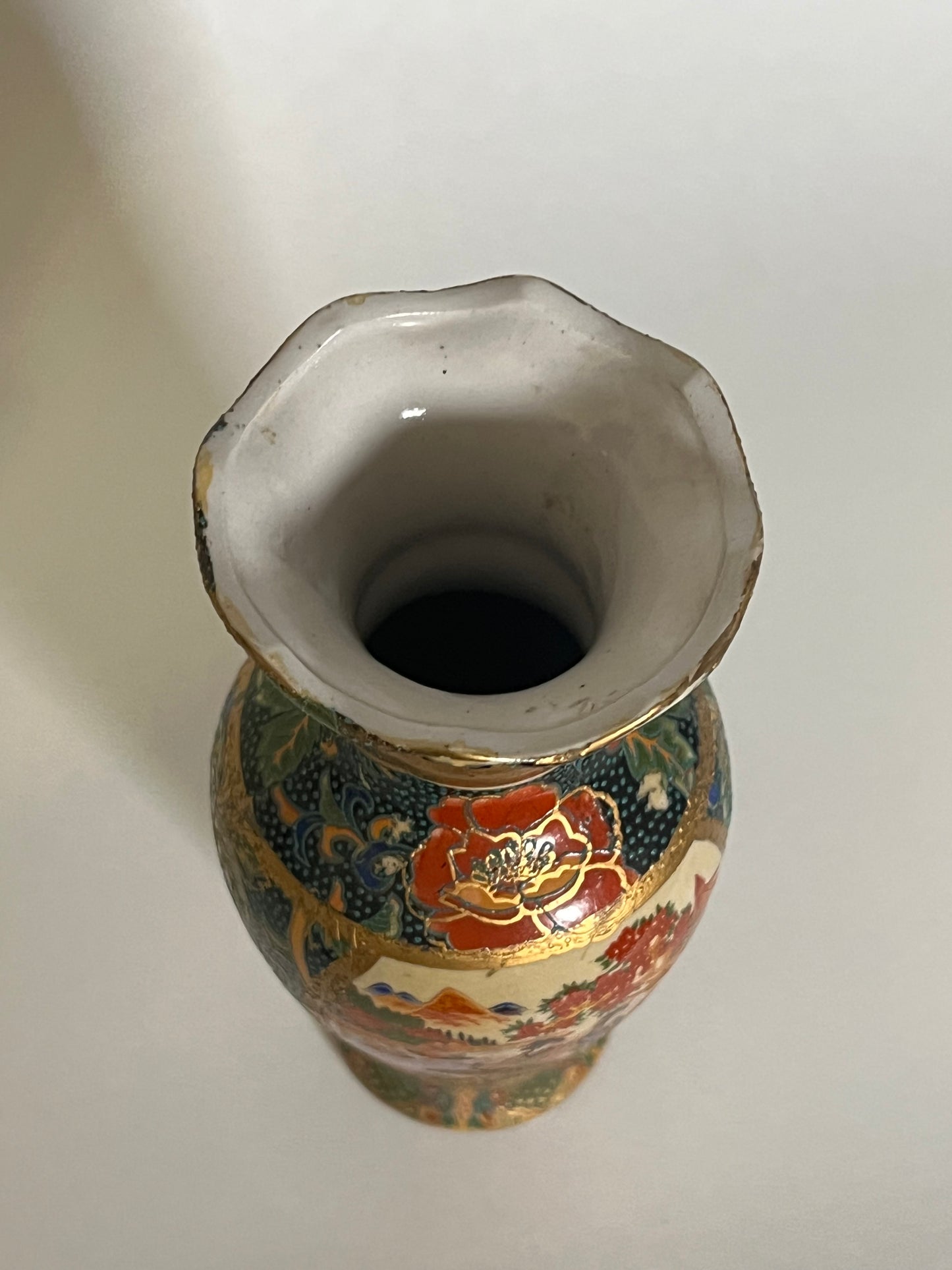 Hand Painted Asian Porcelain Vase