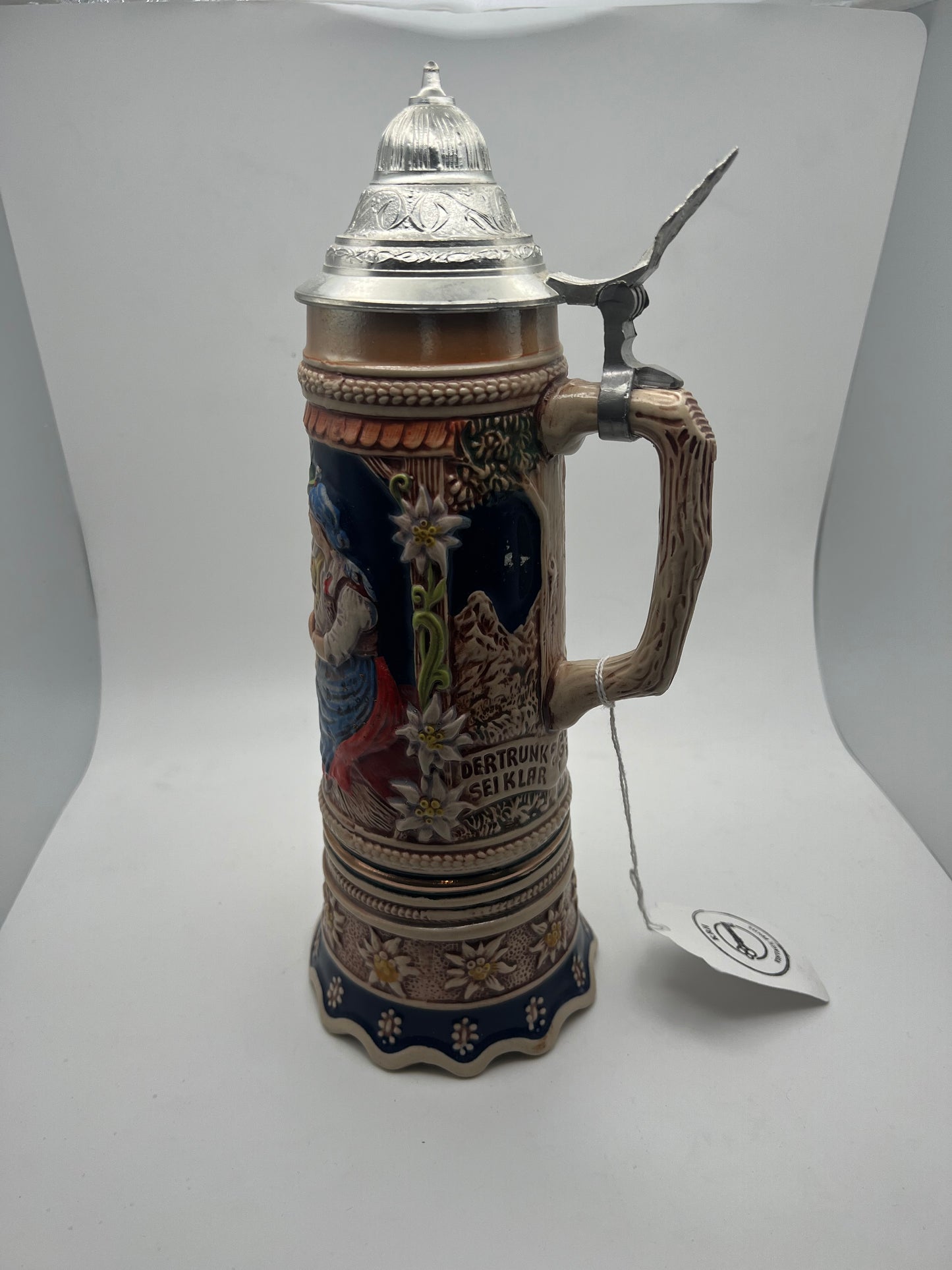 West German Stein w/ Music Box Base