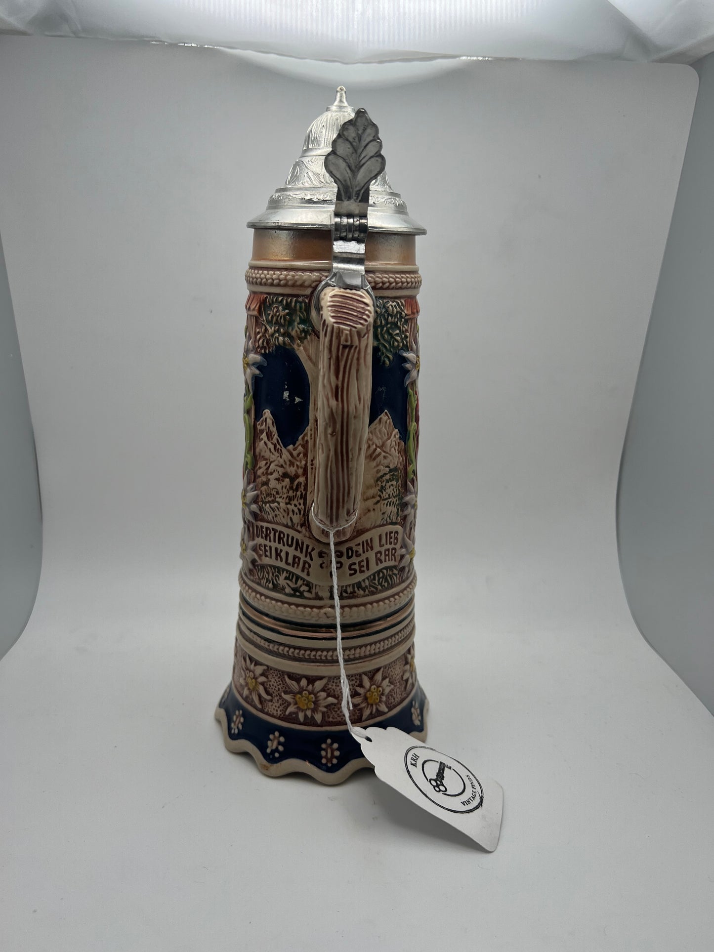 West German Stein w/ Music Box Base
