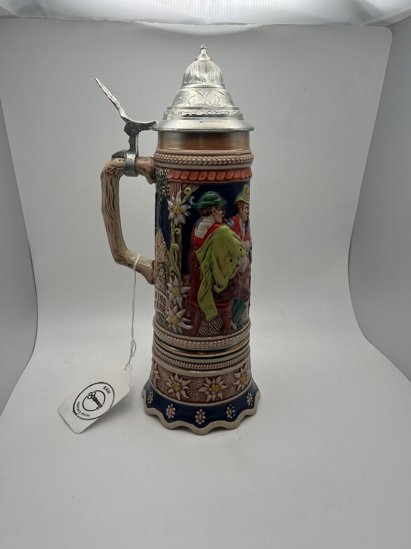 West German Stein w/ Music Box Base