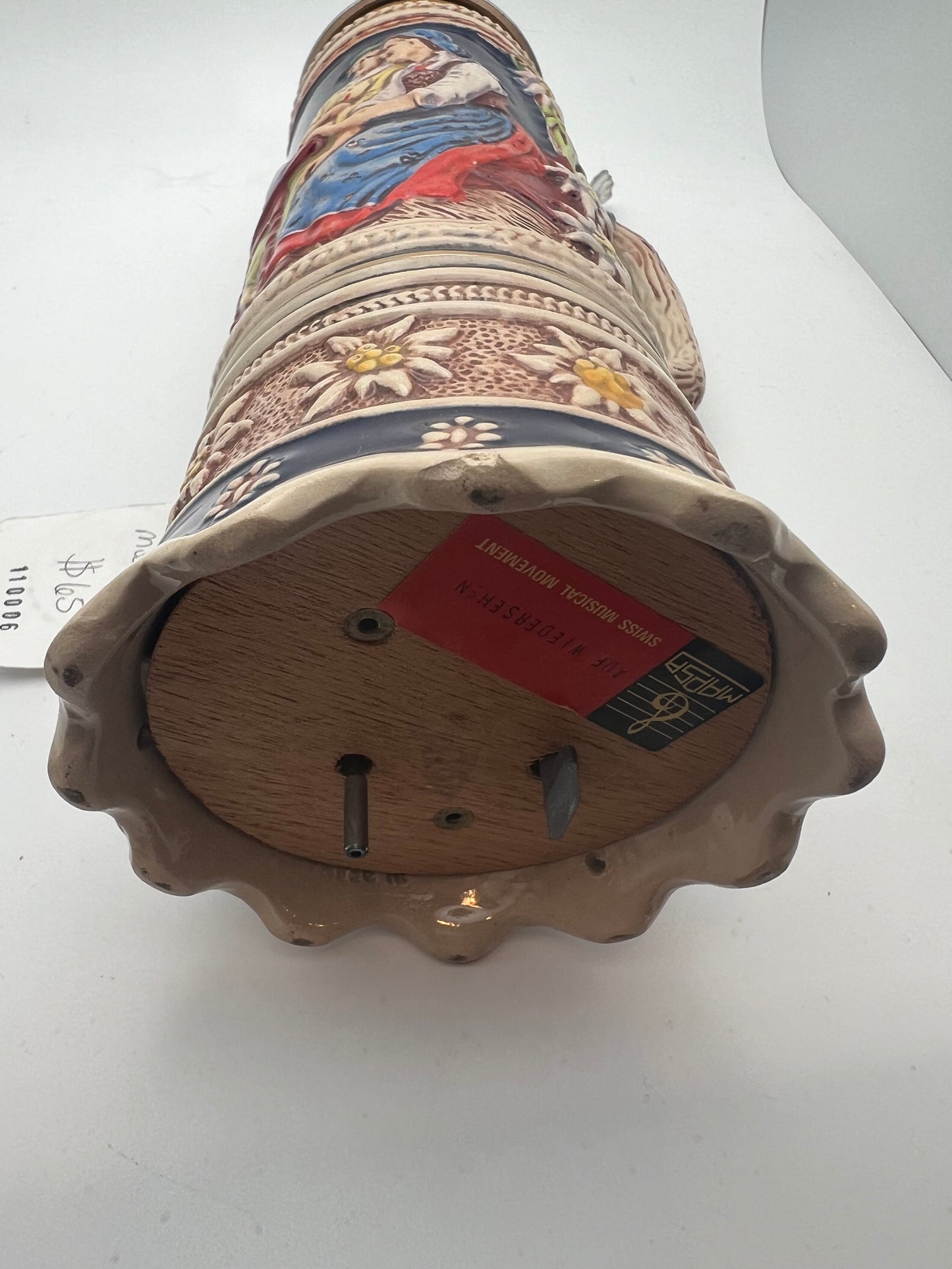 West German Stein w/ Music Box Base