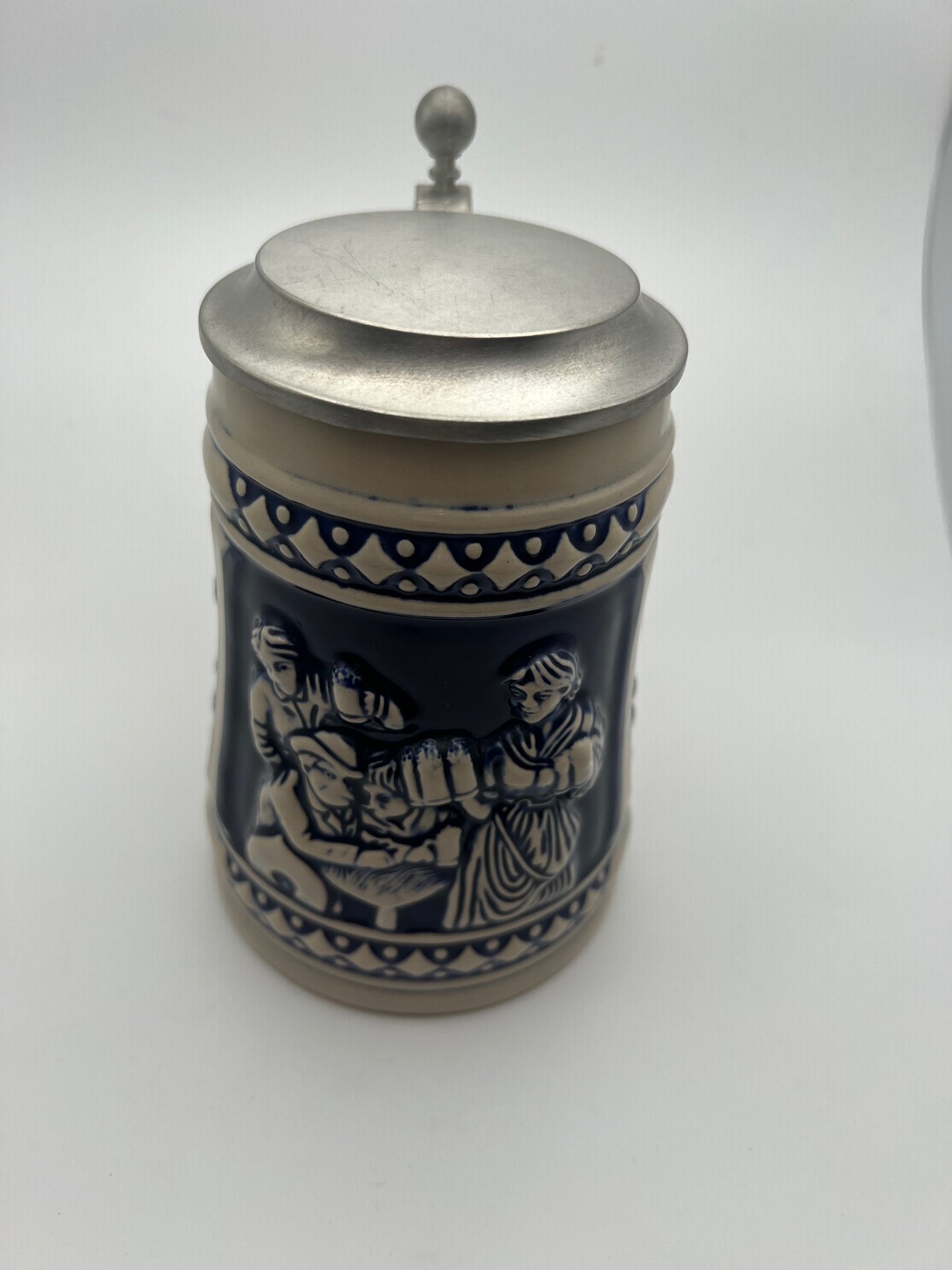 Gerz German Beer Stein with Pewter Lid