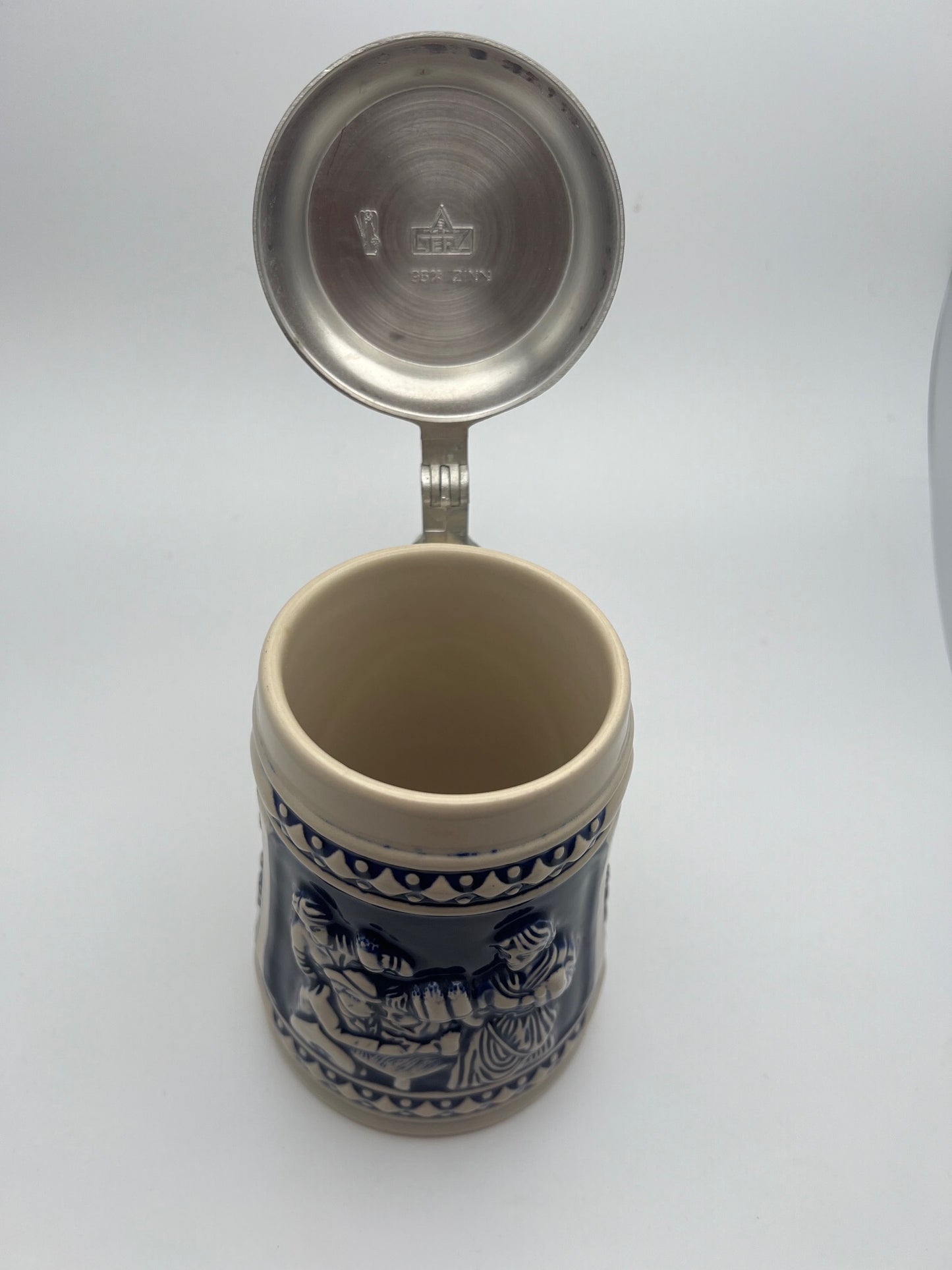 Gerz German Beer Stein with Pewter Lid