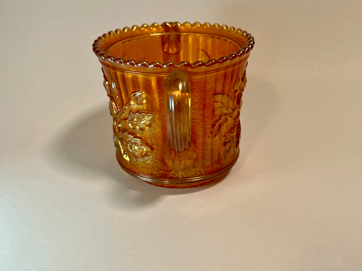 Imperial Carnival Glass Spooner/Open Sugar Bowl - Lustre Rose Marigold