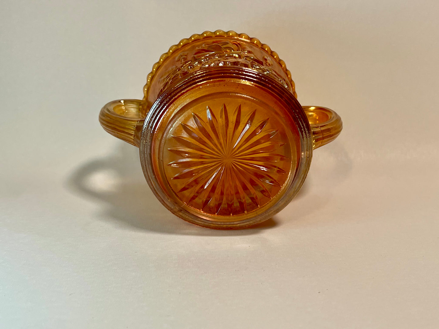 Imperial Carnival Glass Spooner/Open Sugar Bowl - Lustre Rose Marigold