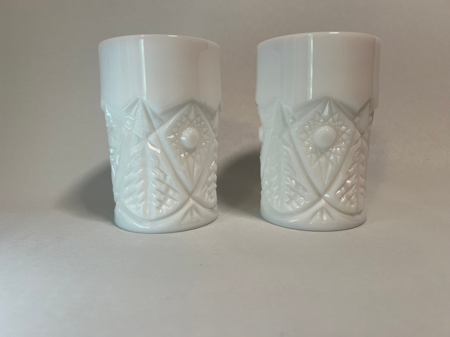 Pair of Valtec Milk Glass 8oz Tumblers by Kemple