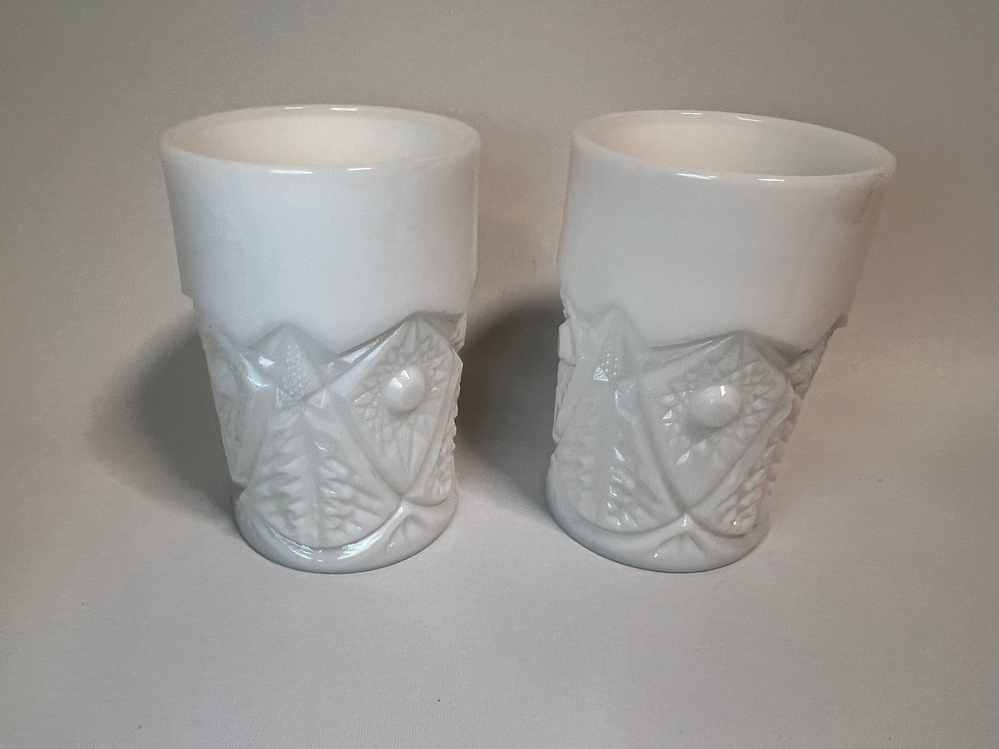 Pair of Valtec Milk Glass 8oz Tumblers by Kemple