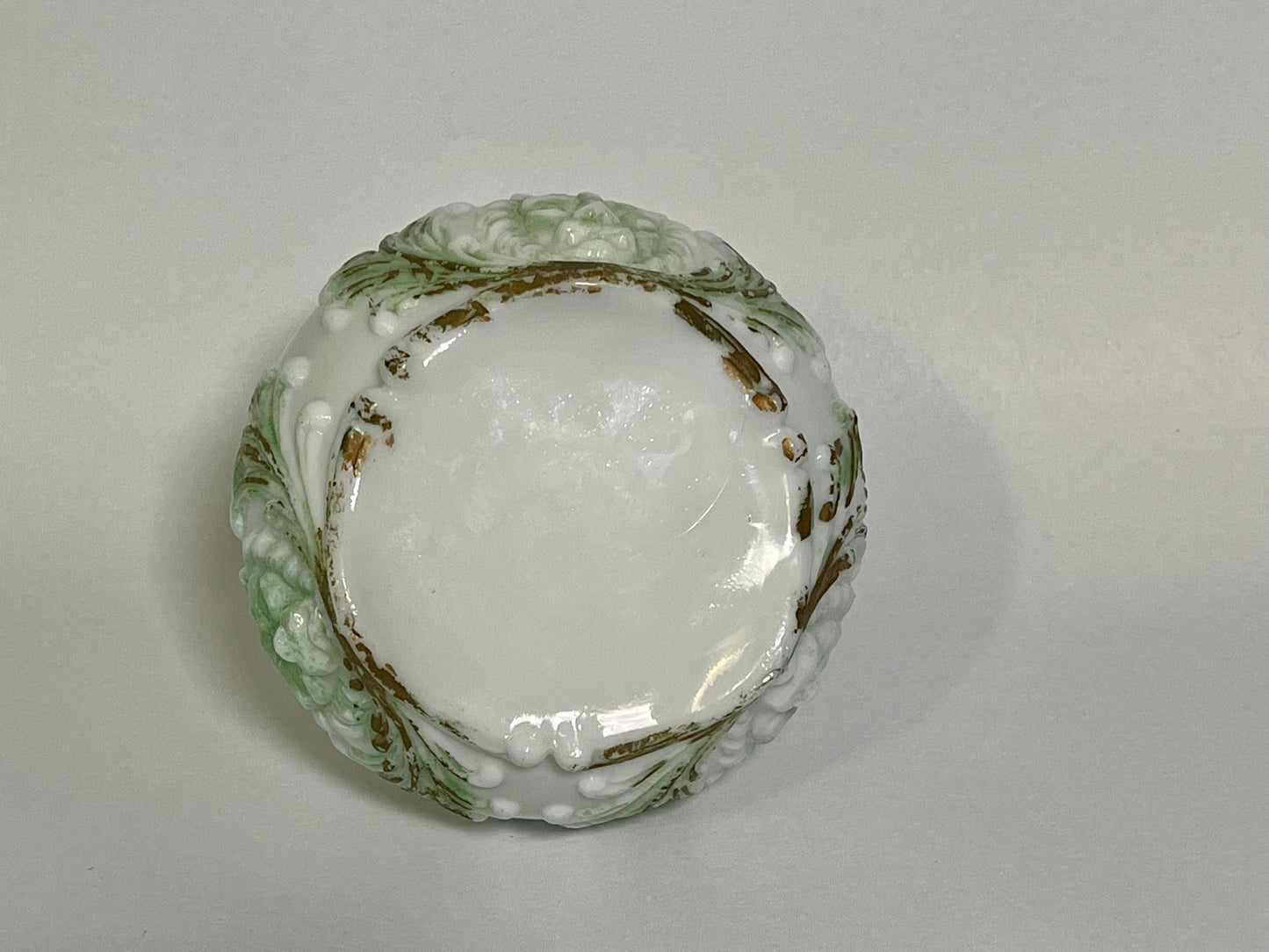 Antique Hand Painted Dithridge Milk Glass Barber Bottle