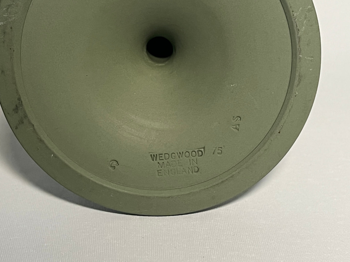 Pair of Wedgwood Green Jasperware Candlesticks