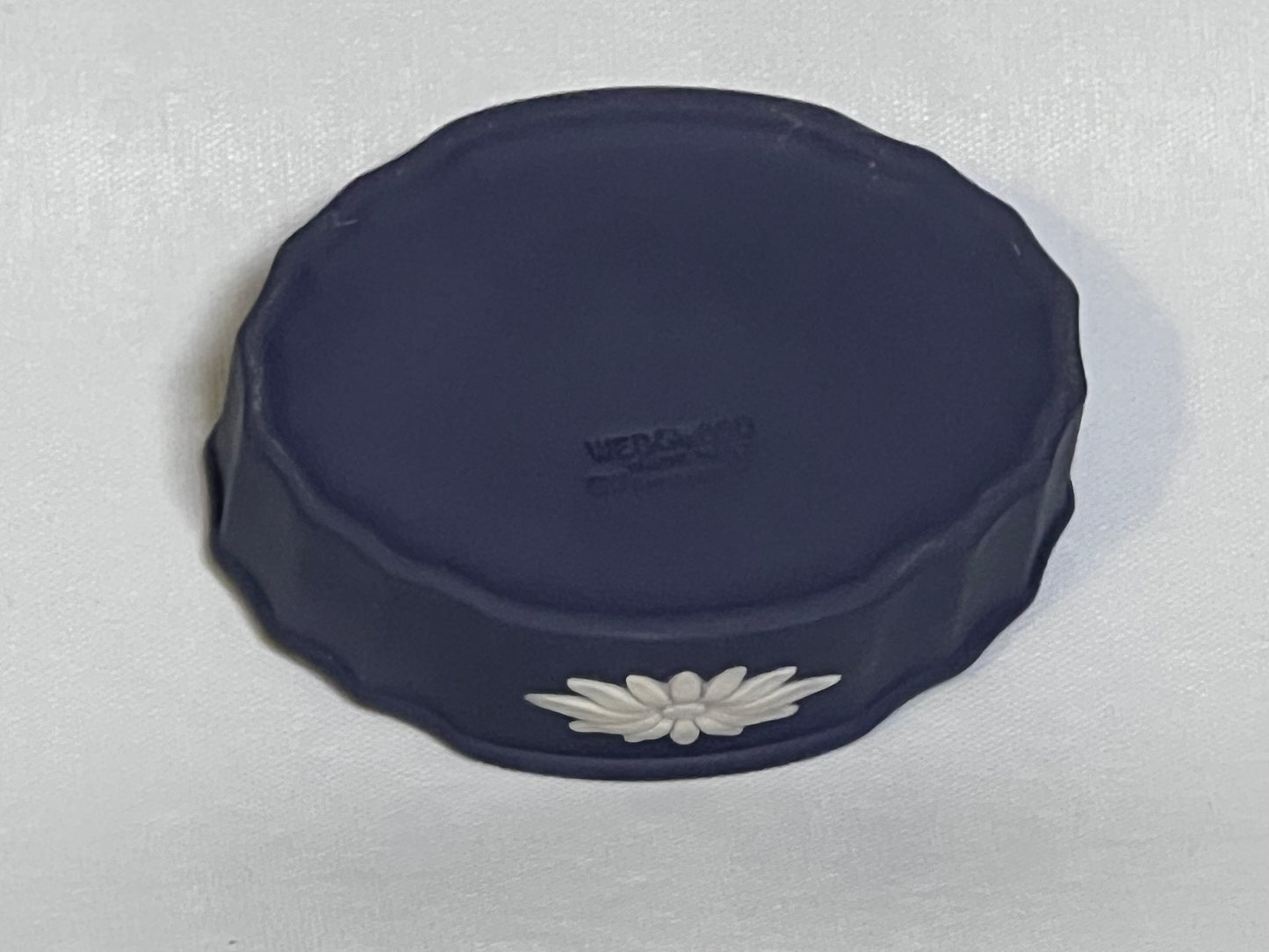 Wedgwood Portland Blue Jasperware Trinket Dish w/ Lid