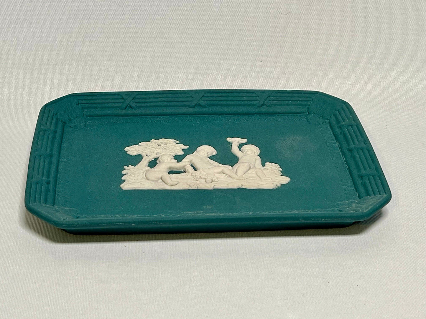 Wedgwood Spruce Green Cherub Tray