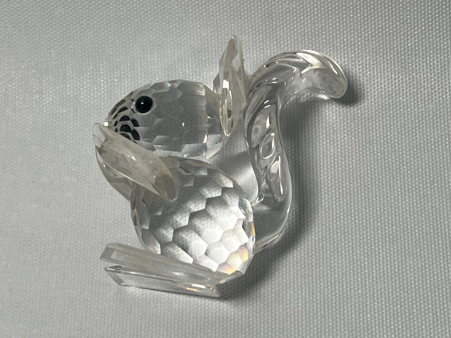 Swarovski Crystal Squirrel Holding Nut Figurine