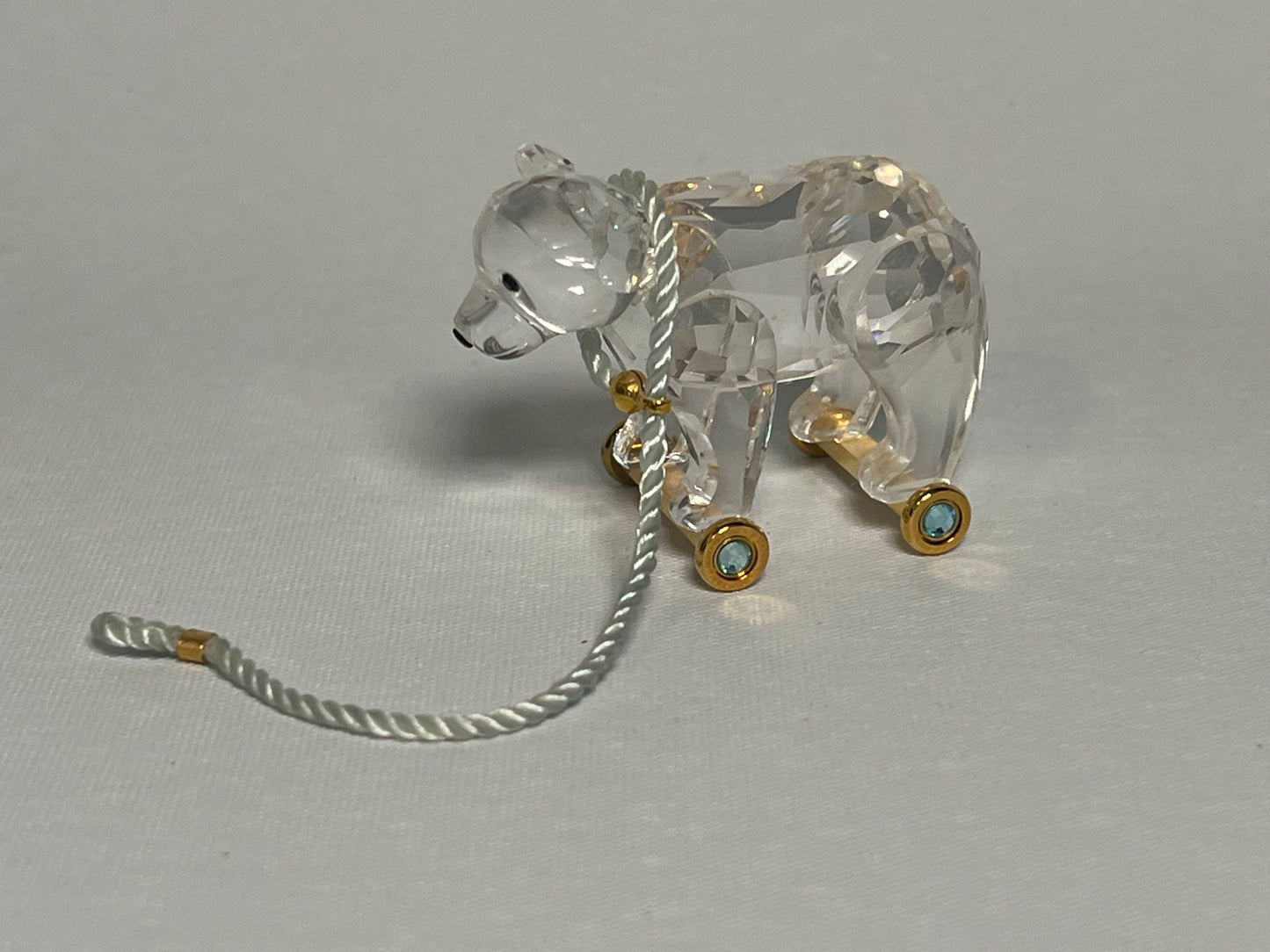 Swarovski Crystal Memories Collection Pull Toy Bear Figurine