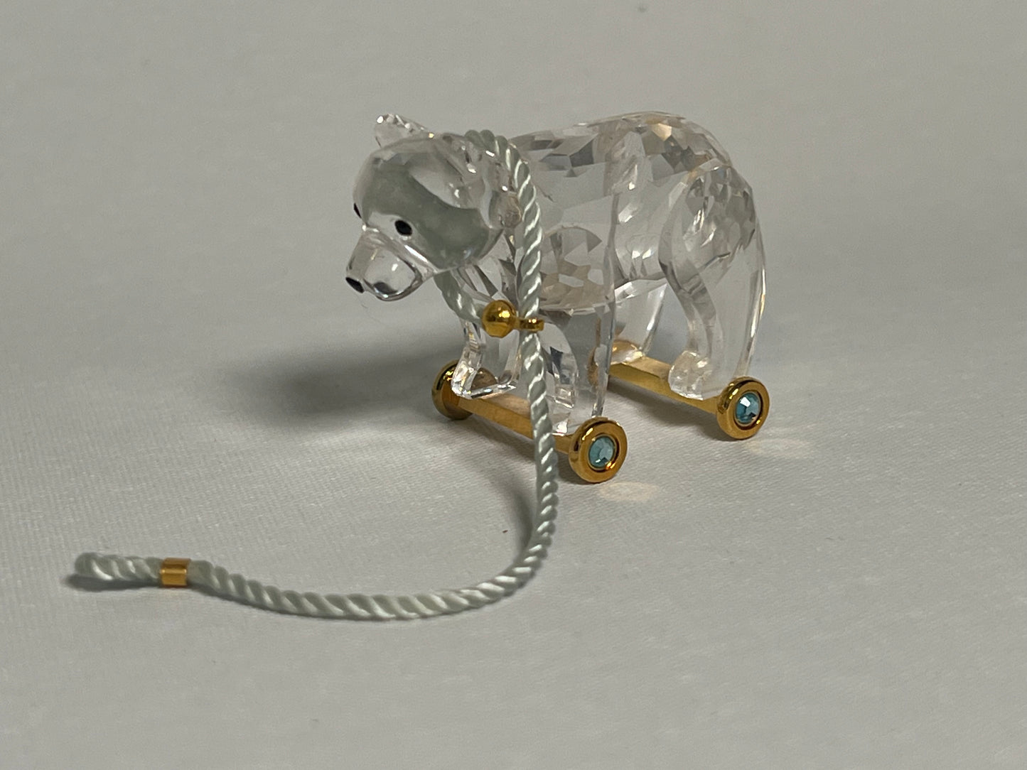 Swarovski Crystal Memories Collection Pull Toy Bear Figurine