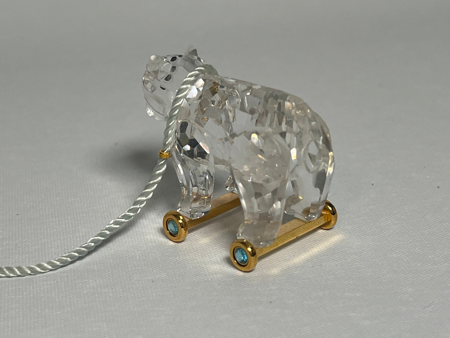 Swarovski Crystal Memories Collection Pull Toy Bear Figurine