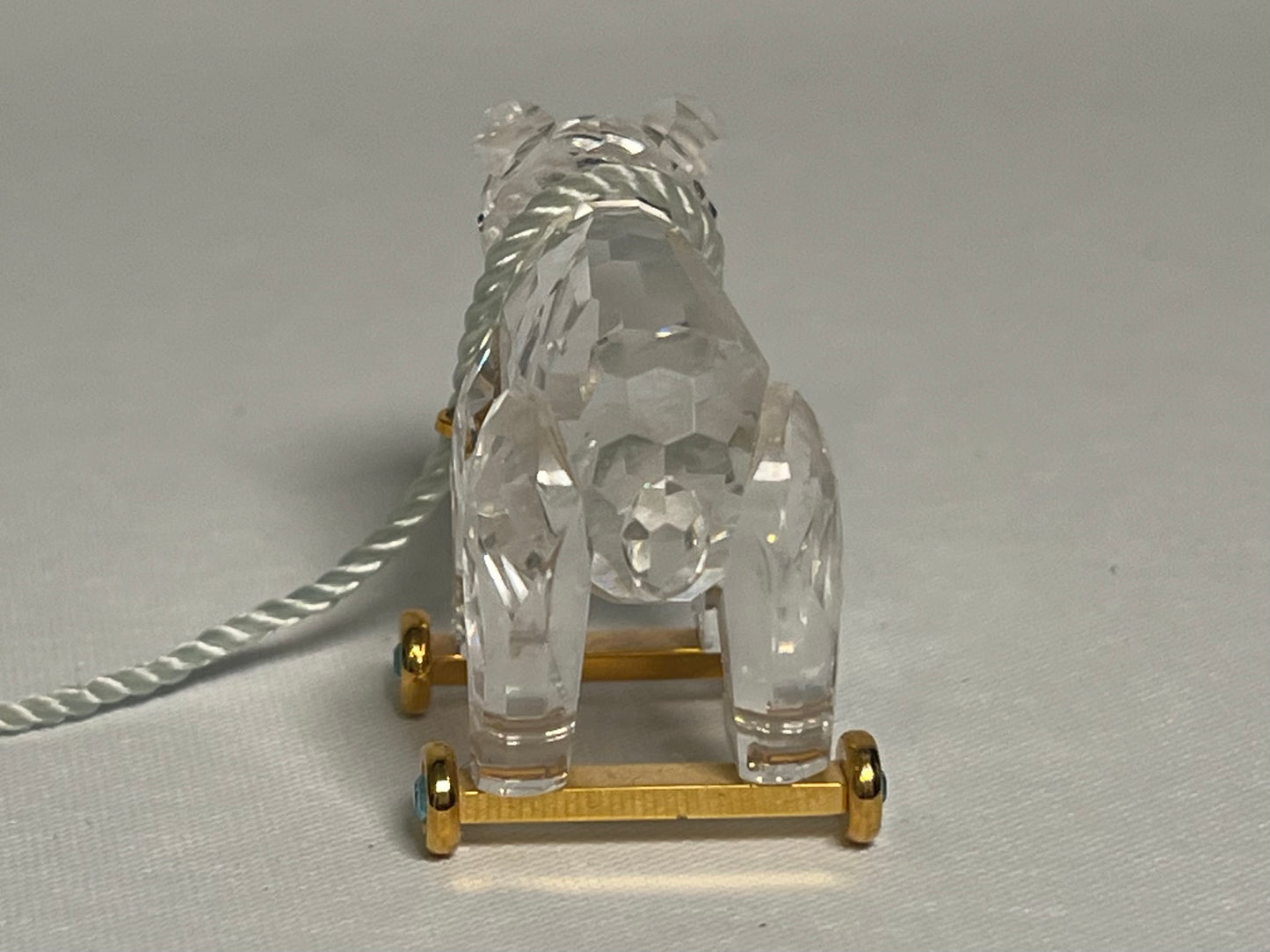 Swarovski Crystal Memories Collection Pull Toy Bear Figurine