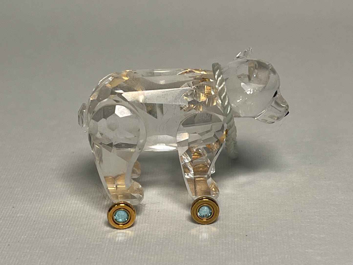 Swarovski Crystal Memories Collection Pull Toy Bear Figurine