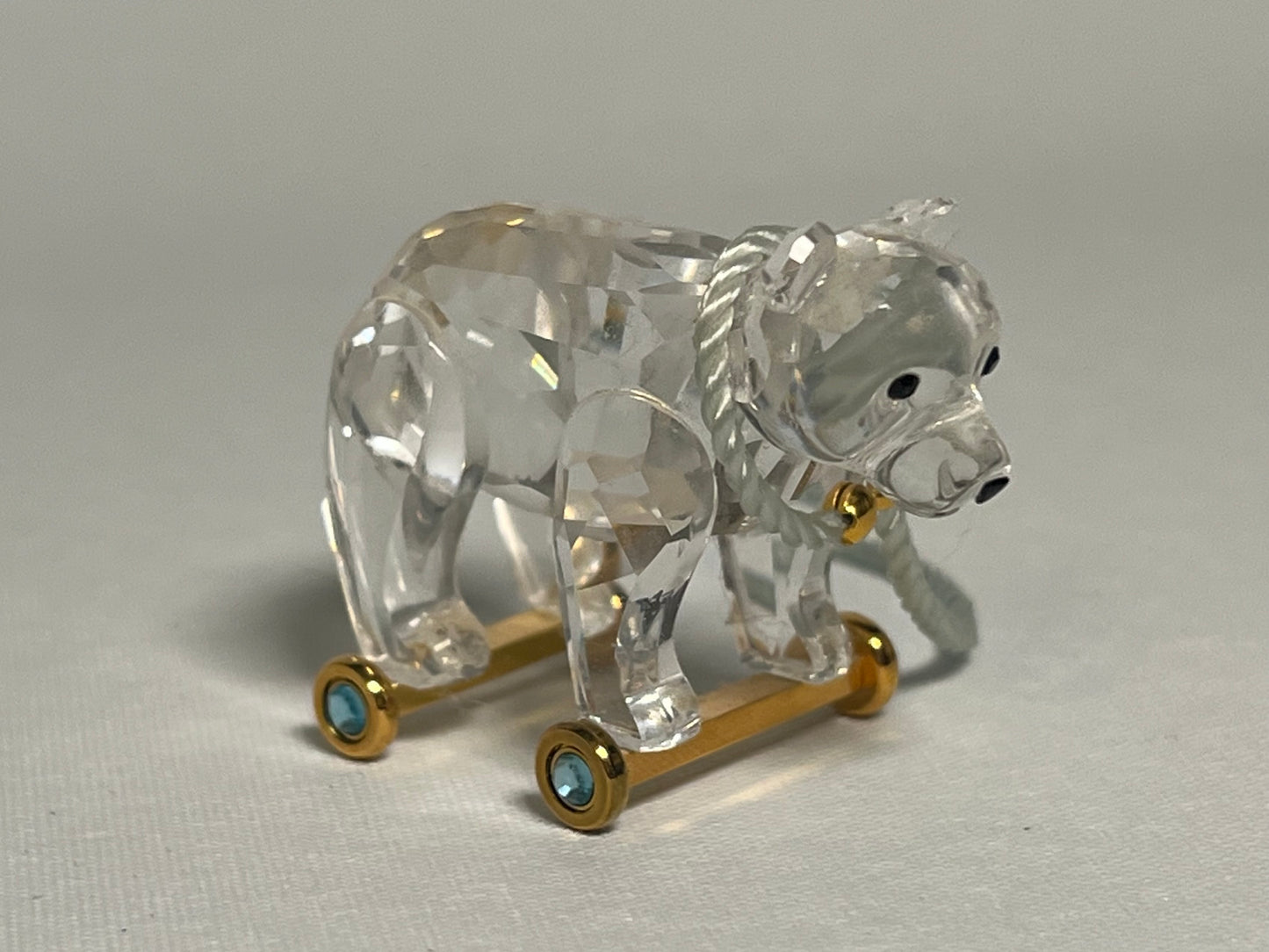 Swarovski Crystal Memories Collection Pull Toy Bear Figurine