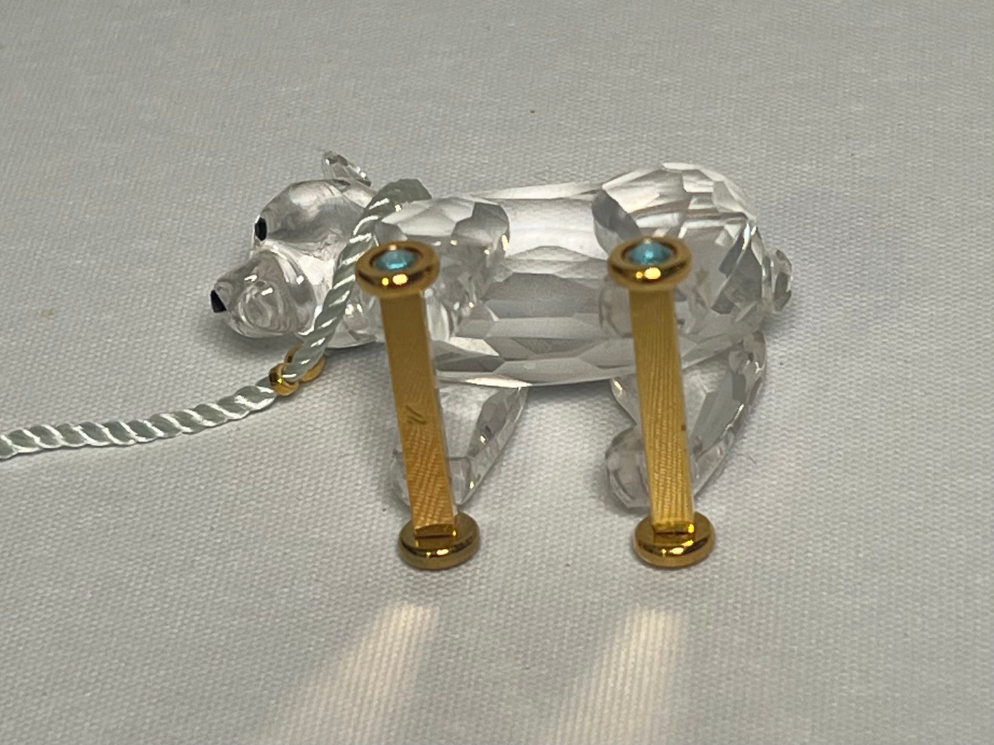 Swarovski Crystal Memories Collection Pull Toy Bear Figurine