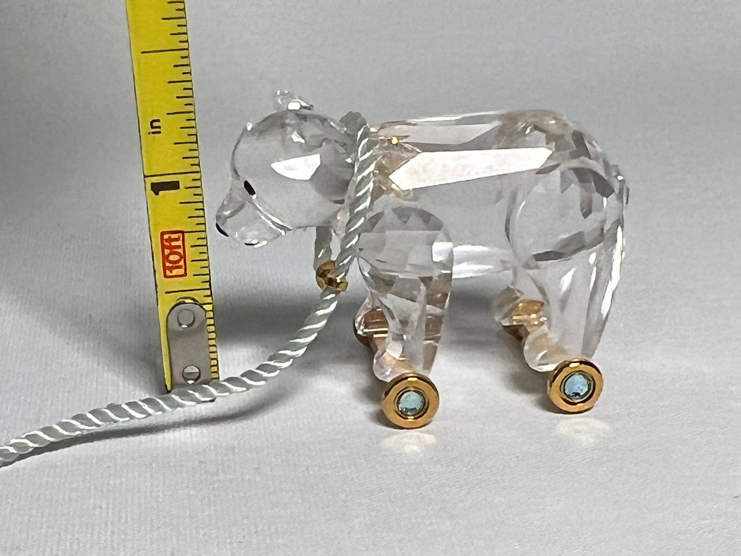 Swarovski Crystal Memories Collection Pull Toy Bear Figurine