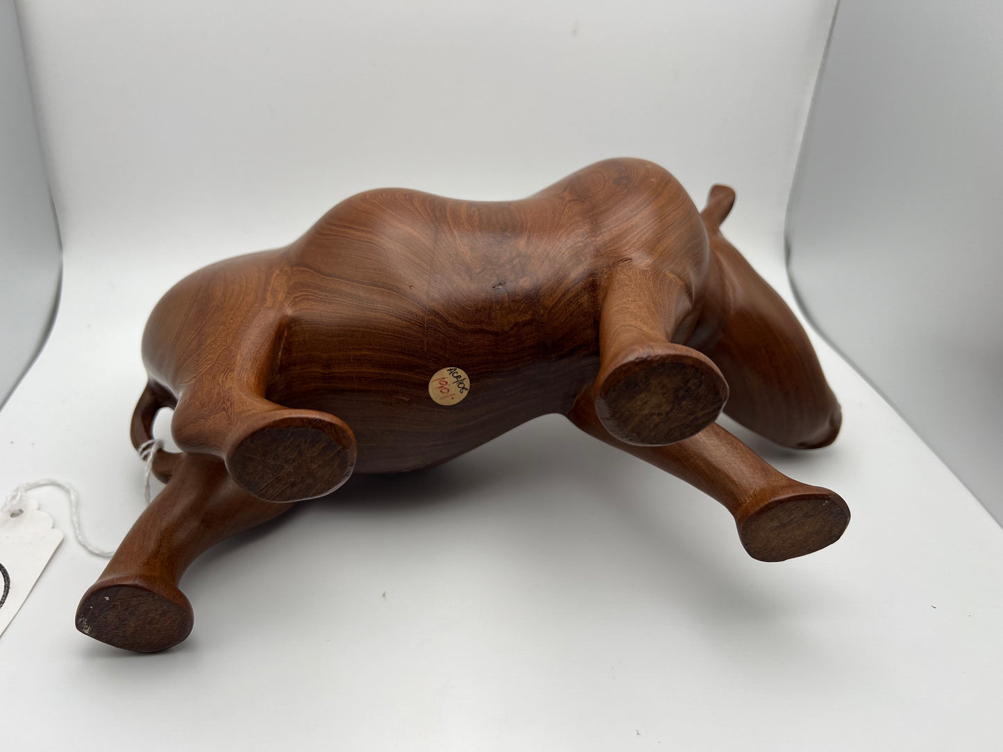 Hand-Carved Hardwood Rhinoceros