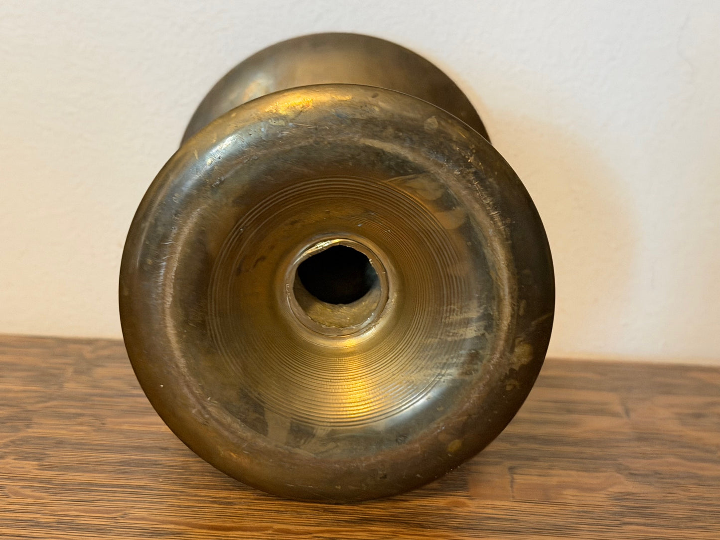 Brass Candle Holder - Asian w/ Dragon Design