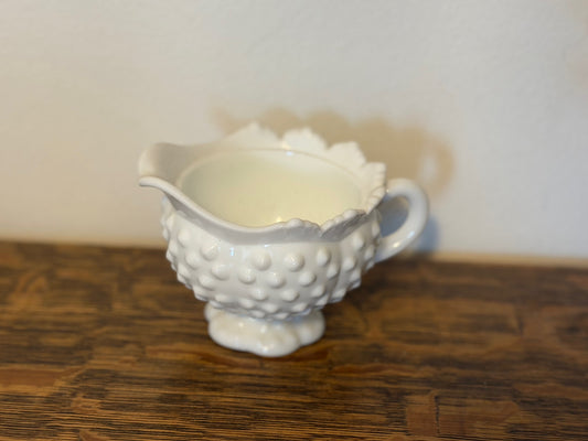 Scalloped Creamer w/ Hobnail Pattern by Fenton