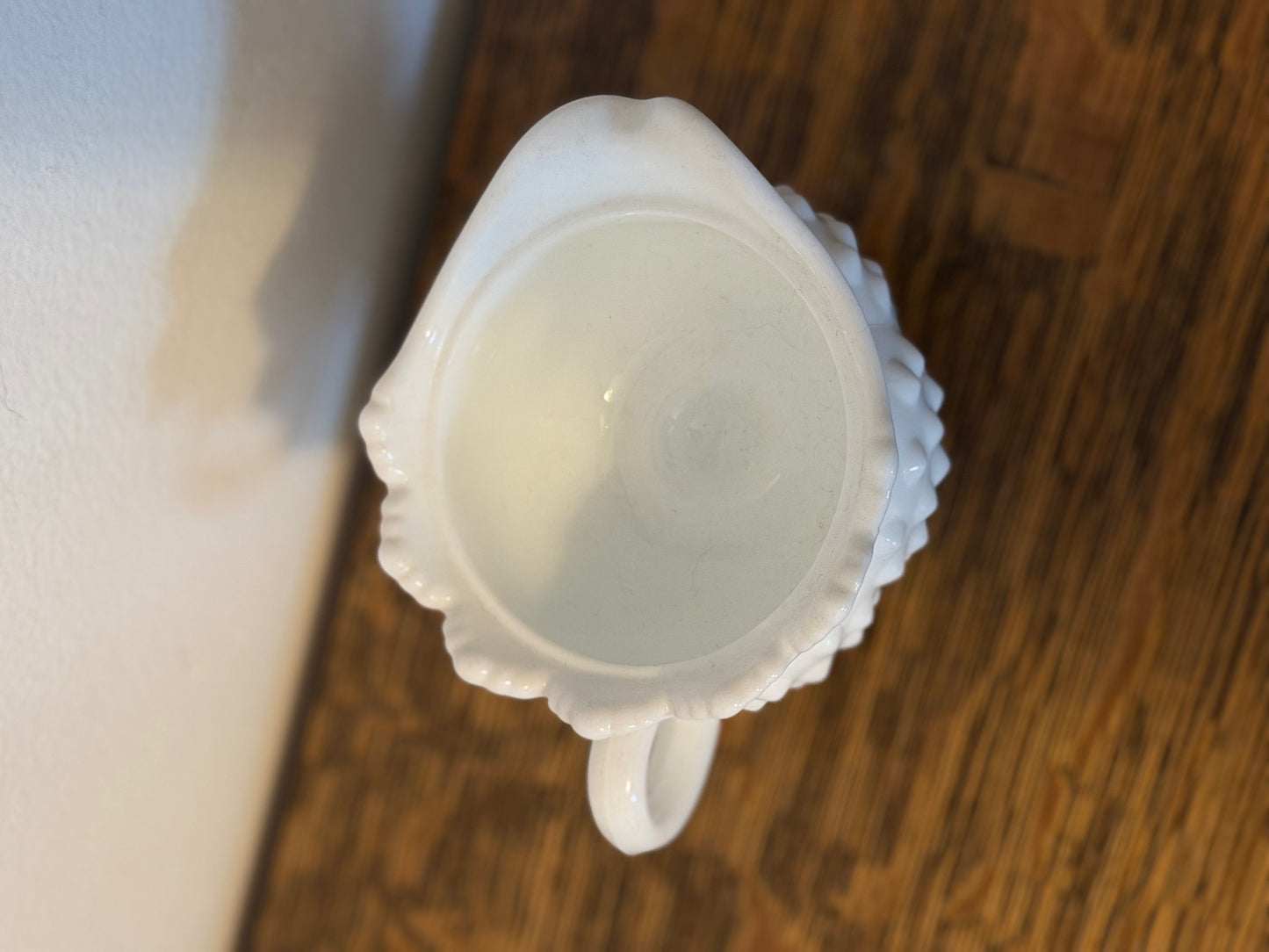 Scalloped Creamer w/ Hobnail Pattern by Fenton