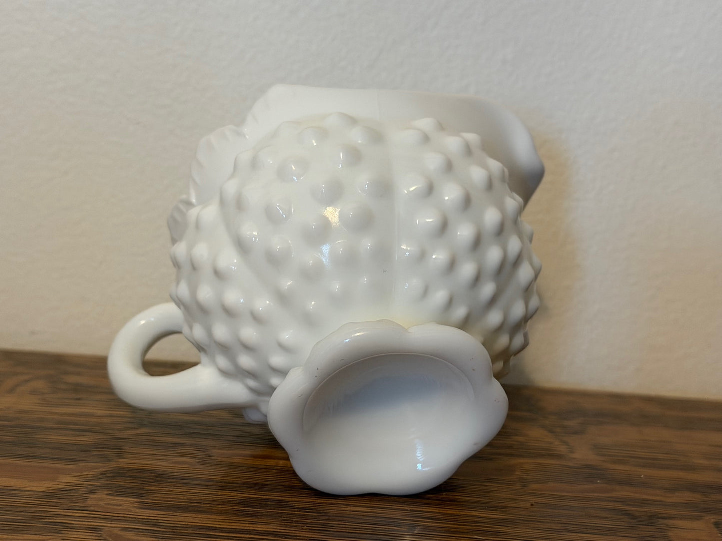 Scalloped Creamer w/ Hobnail Pattern by Fenton