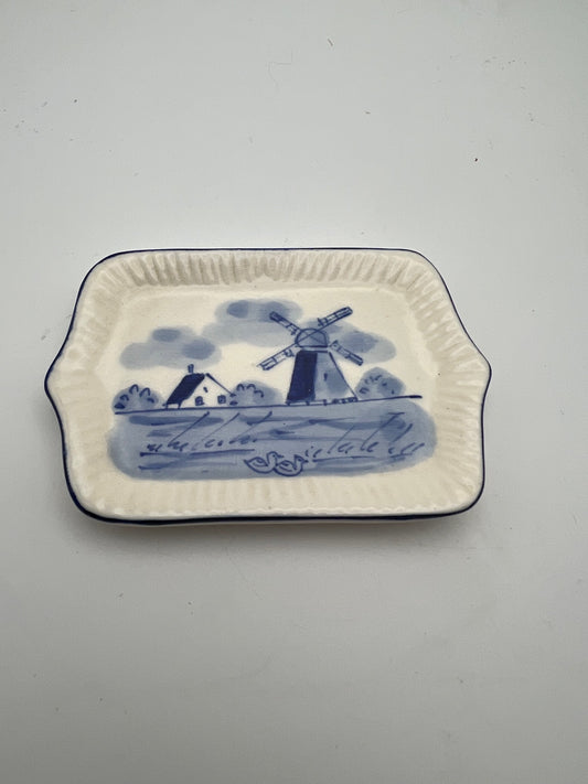 Tiny Delft Tray w/ Windmill Image