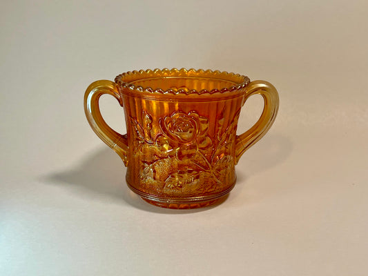 Imperial Carnival Glass Spooner/Open Sugar Bowl - Lustre Rose Marigold